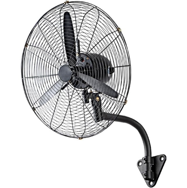 BAKAJI Βιομηχανικός Επιτοίχιος Ανεμιστήρας 200W 76 cm Ατσάλινος Μαύρος 02841096