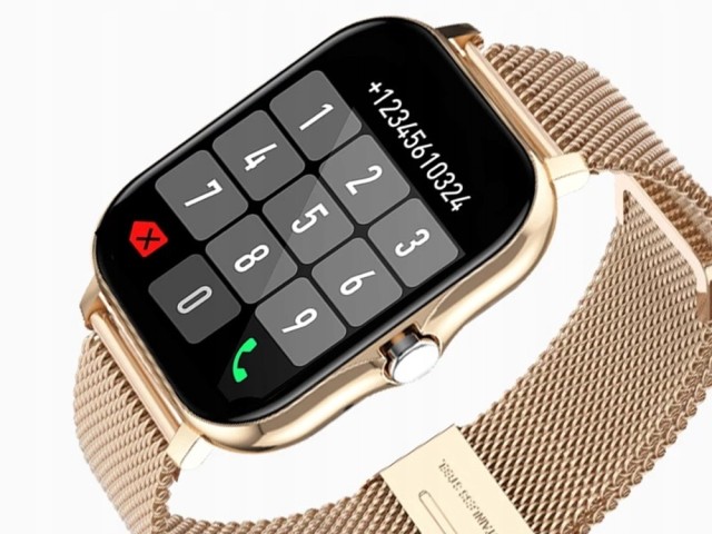 Verk Group Smartwatch με Λουράκι Σιλικόνης, Bluetooth Κλήσεις, Αθλητικό, Χρυσό 5907451378137