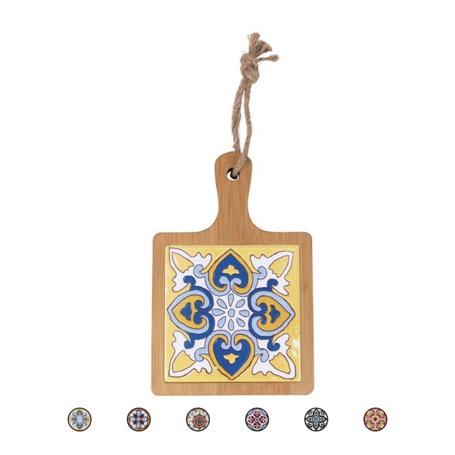 Villa DEste  Ξύλινη Επιφάνεια Κοπής από Μπαμπού και Κεραμικό 195x13 cm Tradizione 5918693 Τυχαία Επιλογή Χρωμάτων