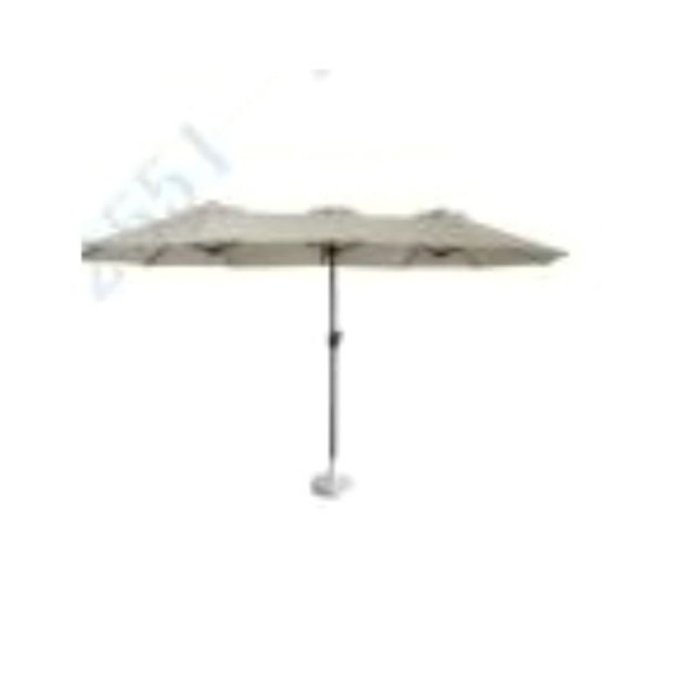 Costway Διπλή ομπρέλα ηλίου ορθογώνια γκρι 400 x 215 cm NP13303GR