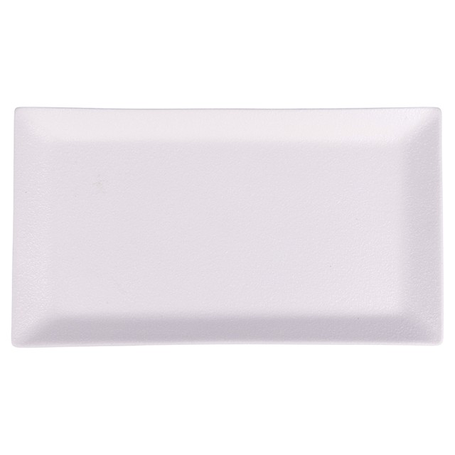 Villa DEste Σετ 6τμχ   Ορθογώνια πιατέλα 29x16 εκ. από γκρίζα υλικό Horeca White 5922233