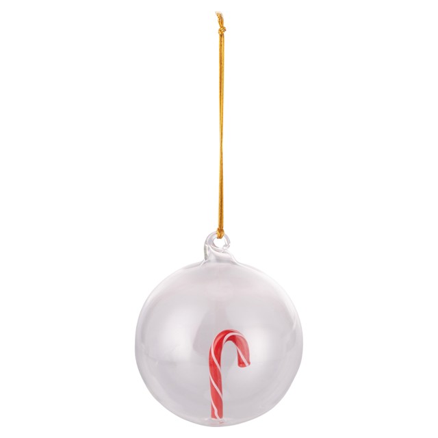 Villa dEste Home Χριστουγεννιάτικη Μπάλα από Βοριοπυριτικό Γυαλί με Εσωτερική Διακόσμηση 3D Ζαχαροκάλαμου 5924291