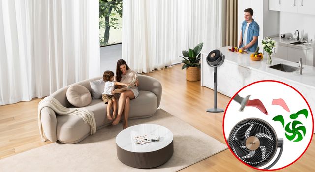 Levoit Επιδαπέδιος Ανεμιστήρας Ορθοστάτης Levoit Smart Pedestal Fan Τηλεχειριστήριο & 12 Ταχύτητες Γκρι LPF-R432-AEUR