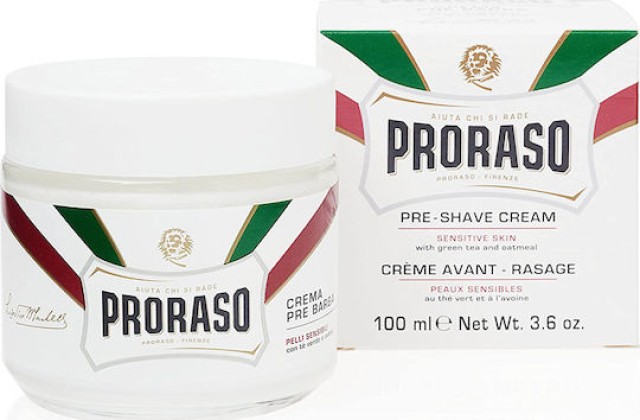Proraso Κρέμα πριν το ξύρισμα Pre Barba Vaso Bianca Κατά των Ερεθισμών 100ml 8004395009015