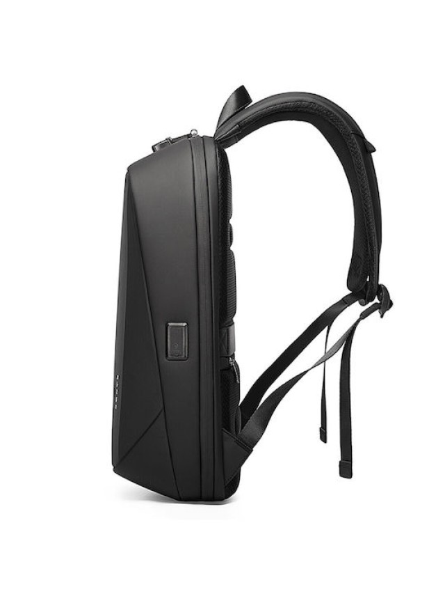 BANGE Αδιάβροχη Τσάντα Πλάτης για Laptop 15 με Θύρα USB, Μαύρη 7251-Black