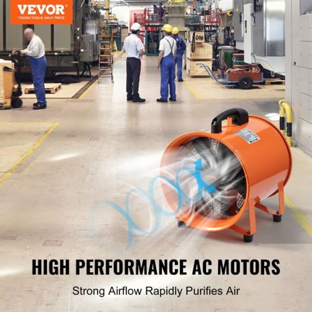Φορητός Ανεμιστήρας VEVOR 304.8mm με Σωλήνα 10m, 365W, 2574CFM SSG350W1012INHX6UV2