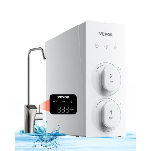 VEVOR Σύστημα Αντίστροφης Όσμωσης 600 GPD 8-Σταδίων Χωρίς Δεξαμενή Κάτω από Νεροχύτη Φίλτρο Νερού SCXLSQWSXROFOQ28LV2