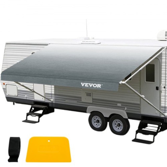 VEVOR Υφασμάτινη Τέντα RV 15 ft Γκρι Ντεγκραντέ 433 x 240 cm Γκρι ZYSHSJBBD15FTETJOV0