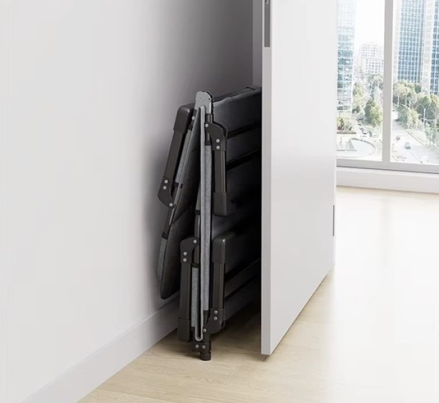 Πτυσσόμενο Κρεβάτι Camping με Στρώμα 200 x 65 x 30 cm Γκρι 25380 Trizand