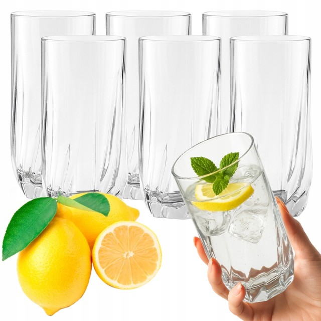 Verk Group Σετ από 6 Ψηλά Ίσια Ποτήρια για Κρύα Ποτά, 340 ml 5907451374306