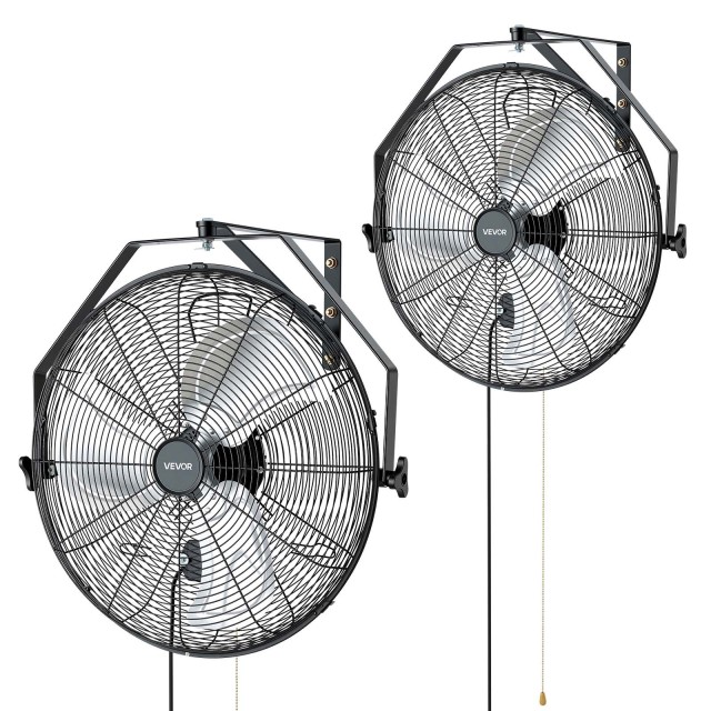 VEVOR Επιτοίχιος Ανεμιστήρας 505 mm, 3 Ταχυτήτων, Μηχανικός Έλεγχος, 2 Τεμ. GYBGSFS20INCD4G0R001V2