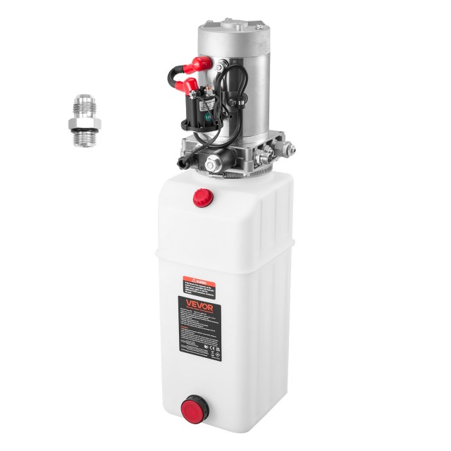 VEVOR Υδραυλική Μονάδα 8L, Μονοενεργή Αντλία 12V με Μεταλλικό Δοχείο για Ανατροπή Τρέιλερ 12VDZYSLYXCZJ3GNE001V9