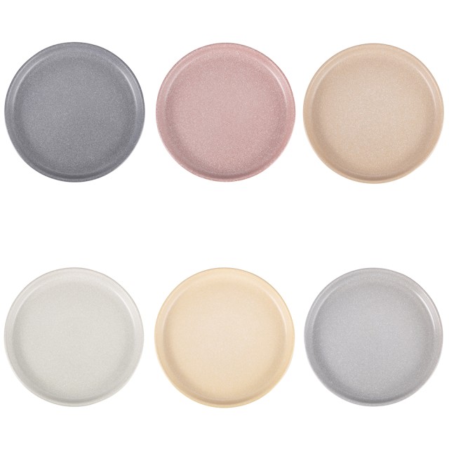 Villa DEste  Σετ 6 πιάτα φρούτου με ματ χρωματισμό και εφέ πέτρας σε γκρες Berlin 5918703