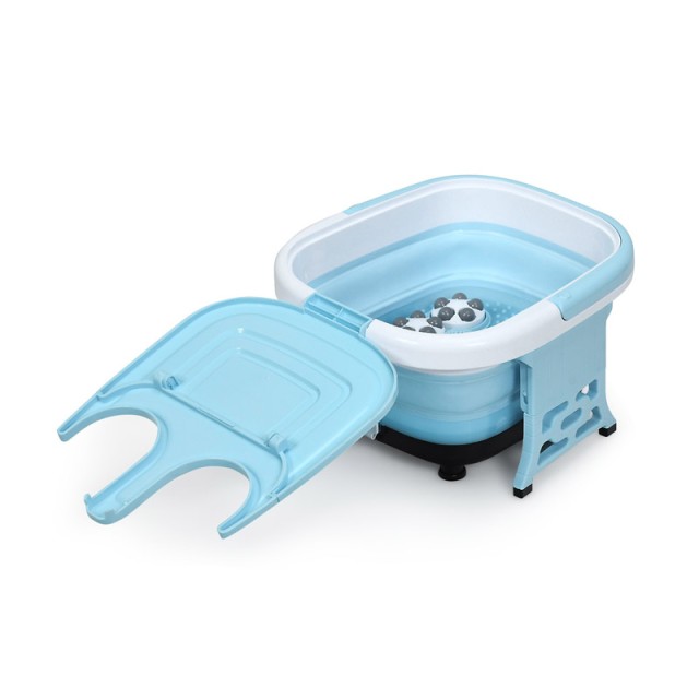 Αναδιπλούμενη Ηλεκτρική Συσκευή Υδρομασάζ Ποδιών με Τηλεχειριστήριο 500 W Χρώματος Μπλε Costway EP24782DE-BL