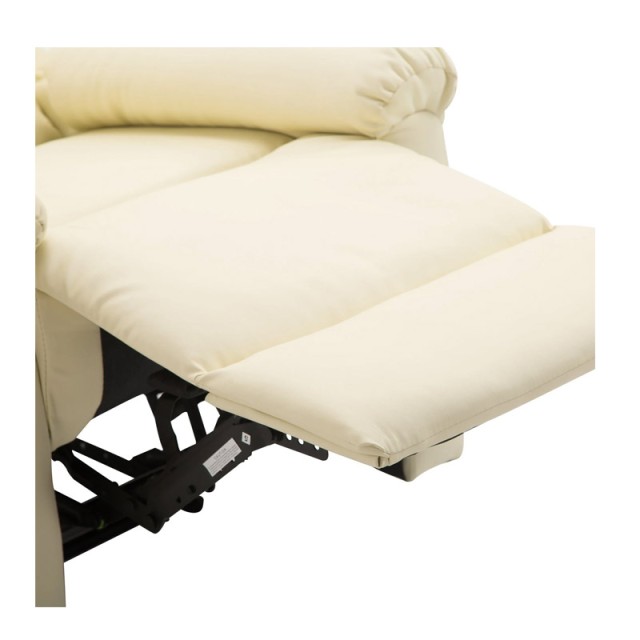 Ανακλινόμενη Πολυθρόνα με Υποπόδιο 80 x 97 x 107 cm Χρώματος Λευκό HOMCOM 833-455WT