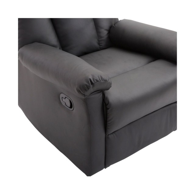 Ανακλινόμενη Πολυθρόνα με Υποπόδιο 80 x 97 x 107 cm Χρώματος Μαύρο HOMCOM 833-455BK