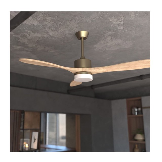 Ανεμιστήρας Οροφής με Φως Energy Silence Aero 5290 Golden Pro Χρυσό 132 cm CEC-05983