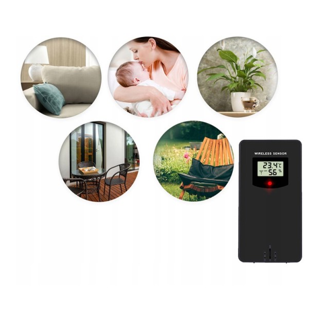 Ασύρματος Μετεωρολογικός Σταθμός με Οθόνη LCD Berdsen BD-902