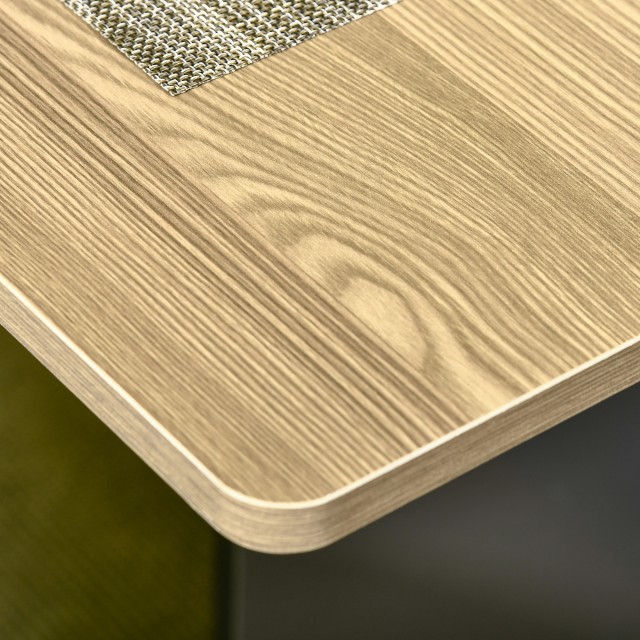 Τραπεζαρία HOMCOM Πτυσσόμενη ορθογώνια μοριοσανίδα με 2 συρτάρια, ντουλάπι και 6 τροχίσκους, μέγ. 6 Άτομα, 140x76x76cm, Χρώμα ξύλου 835-605