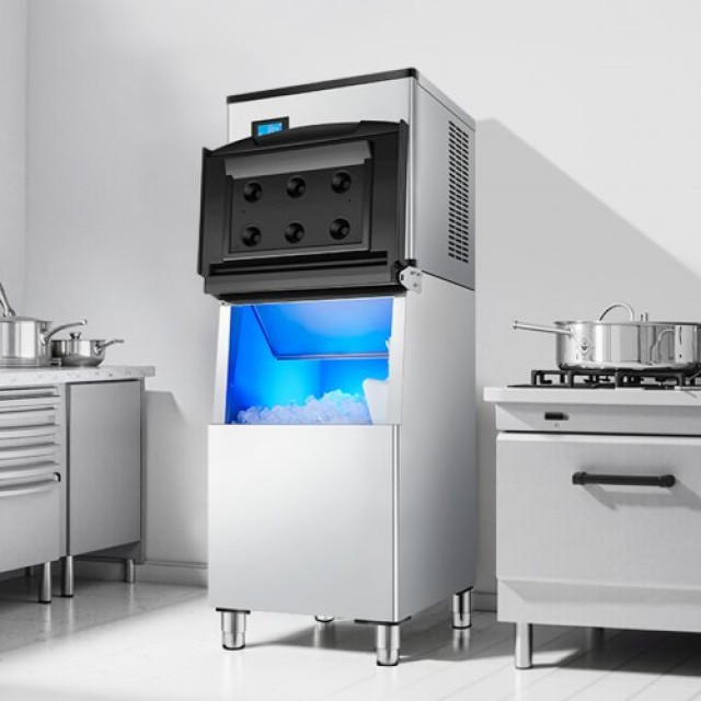 VEVOR Εμπορικός Κατασκευαστής Πάγου με Κάδο Αποθήκευσης 250lbs και Φίλτρο FTZBJBT300LBWQ95OV0