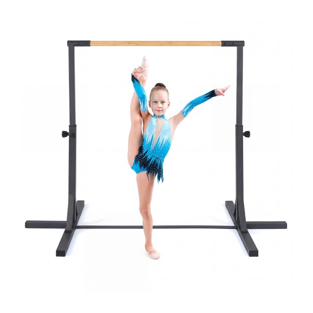 Costway Οριζόντιος μονόζυγος γυμναστικής με 12-πλή ρύθμιση ύψους από 85-145 εκ σε μαύρο χρώμα, διαστάσεις Υ x Μ x Π: 85-145 x 195 x 121 εκ SP38683DK