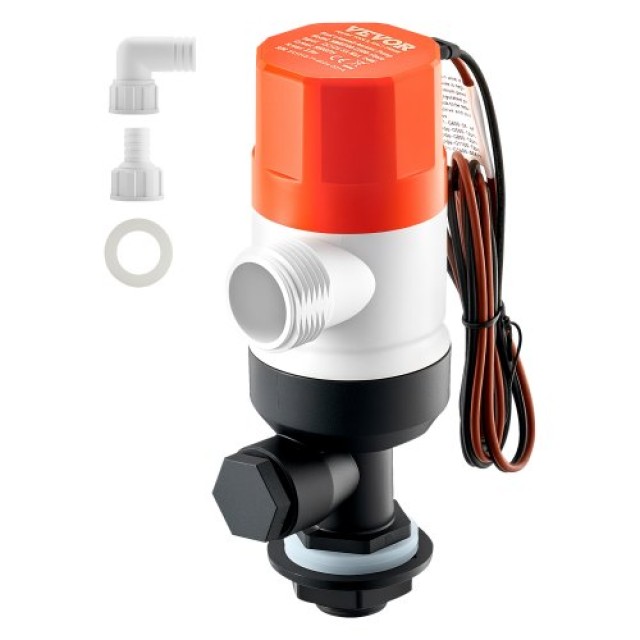 VEVOR Αντλία Ζωντανού Δολώματος Σκάφους 12V 500 GPH με 2 Εισόδους CYHSB500GPHZPKUIQV9
