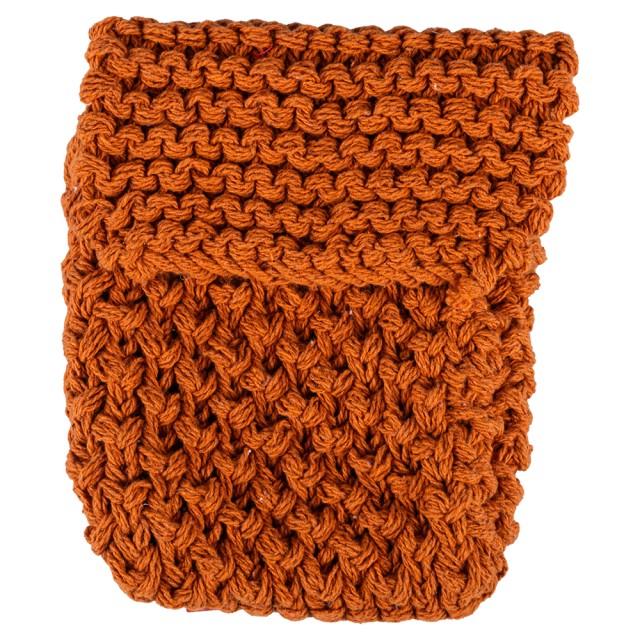 Villa dEste Home Σετ Θήκες Μαχαιροπήρουνων από Πλεκτό Βαμβάκι 13x25cm σε Χρώμα Σκουριάς Μακραμέ 5919884