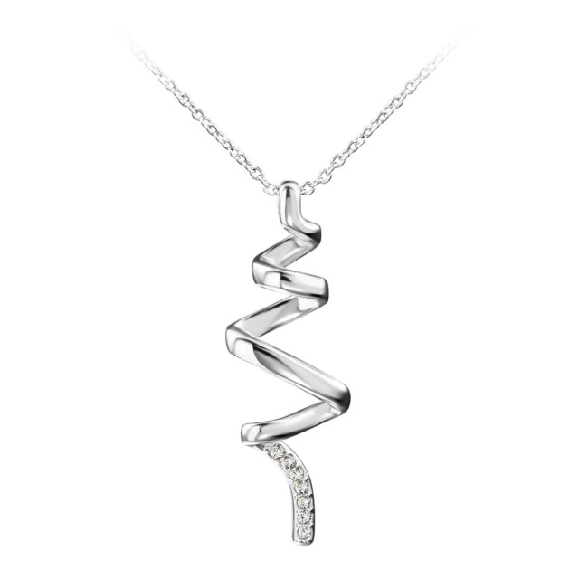 So Charm Κολιέ Διακοσμημένο με Κρύσταλλα Swarovski, Ασημί BS1549-ARGENT-COLLIE