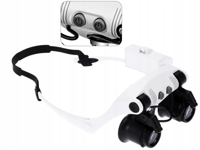 Verk Group Μεγεθυντικός Φακός Γυαλιών 25X 20X 15X 10X με 2 LED για Επισκευές 5907451344460