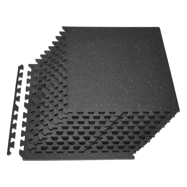 VEVOR Σετ Αφρώδης Πλακιδίων Γυμναστικής, 12 Τεμ., Υψηλής Πυκνότητας EVA, 610 x 610 x 14 mm, Προστατευτικά Δάπεδα για Γυμναστήριο & Γραφείο HSXJDDHDHD05IRCU3001V0