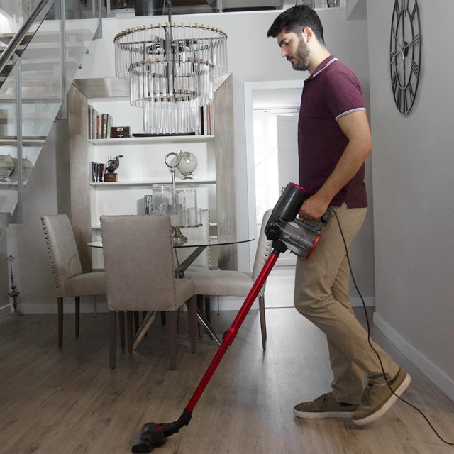 CECOTEC  Σκούπα ThunderBrush 2 σε 1 με Καλώδιο - Κάθετη & Χειρός, Κυκλωνική Τεχνολογία, Φίλτρο HEPA, Ενεργειακή Κλάση A+, 600W Χαμηλή Κατανάλωση  CEC-05666