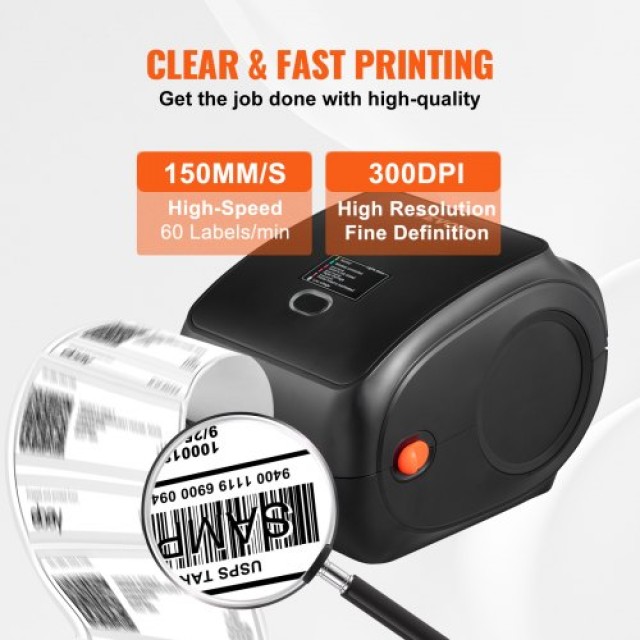 Εκτυπωτής Ετικετών VEVOR 4x6 300DPI USB/Bluetooth για Amazon eBay Etsy UPS BQDYJYTSYCLYO04UGV2