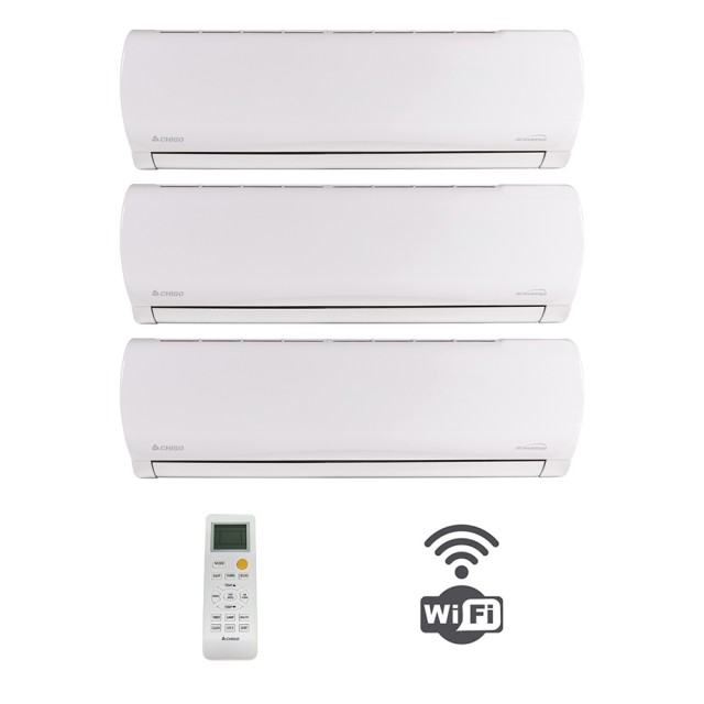 Galileo  Σετ Κλιματιστικό Aero trial split WIFI 2x9000 Btu 12000 Btu Inverter και αντλία θερμότητας Chigo 5901292