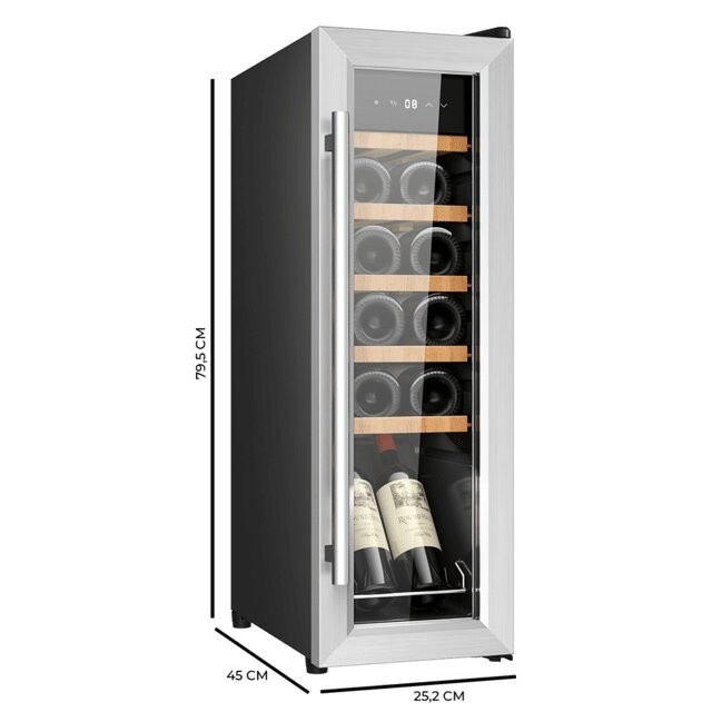 CECOTEC Συντηρητής Κρασιών Bolero GrandSommelier 1250 CoolWood με Συμπιεστή για 12 Φιάλες CEC-00230