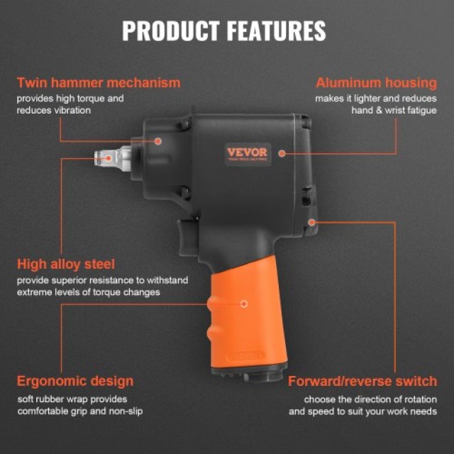 VEVOR Αερόκλειδο 3/8 690ft-lbs 90-120PSI  KQCJBSJSQ550N4DZDV0