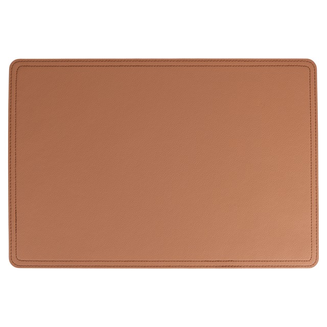 Villa dEste Home Σετ 6 τμχ Διπλόφερτη Τραπεζομάντηλο PVC 35x48 cm σε Χρώμα Δέρματος Horeca Καφέ 5921701