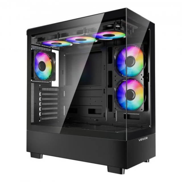 VEVOR Μεσαίο ATX Κουτί Υπολογιστή με 6 x 120 mm ARGB Ανεμιστήρες DNJXZT120MMAIKYPY001V9
