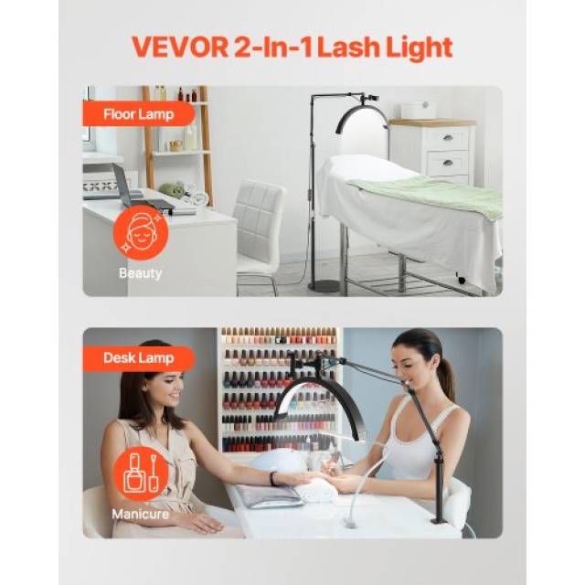 VEVOR Φωτιστικό LED Δαπέδου και Γραφείου για Αισθητικούς WSD2H116YC00SPKKYV2