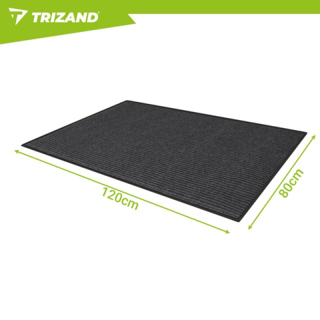Trizand Πατάκι Εισόδου με Αντιολισθητική Βάση Γκρι 80x120 εκ. 27902