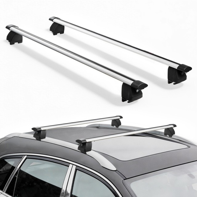 VEVOR Μπάρες Οροφής Αλουμινίου με Κλείδωμα, 75kg, Universal, για Επίπεδες Ράγες Οροφής, 180-1035 mm HGJTYKTHCDKTP7IHQ001V0