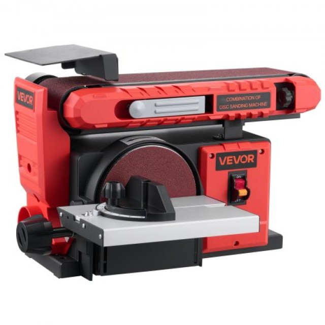 VEVOR Επαγγελματικός Συνδυασμός Ταινίας & Δίσκου Τριβείου 400W με Ρυθμιζόμενο Τραπέζι & Σύστημα Συλλογής Σκόνης DPSGJZHYPHBX7MQ9F001V2