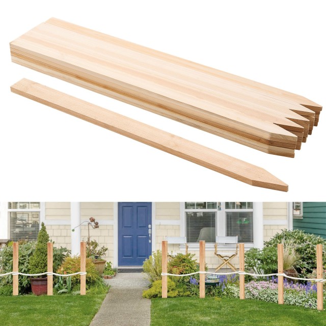 VEVOR Ξύλινοι Πάσσαλοι Κήπου 25 Τεμ. 0.5×1.5×36 ιντσών για Γη και Υποστήριξη Φυτών WLMZ051536INECJ4E001V0
