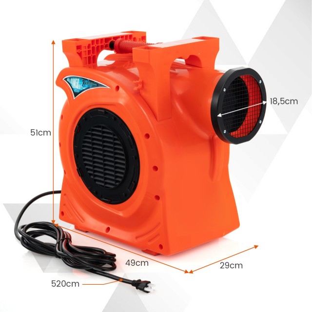 Costway Επαγγελματικός Ανεμιστήρας 2300W με Κινητήρα 2-HP & Λαβή ES10344DE