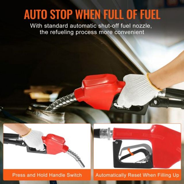 VEVOR Αντλία Μεταφοράς Καυσίμου 12V 10 GPM 1/4 HP για Πετρέλαιο με Αυτόματο Ακροφύσιο Καυσίμου CYBMG10GPM147B515V9