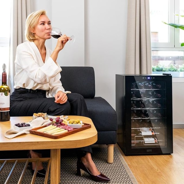 CECOTEC Συντηρητής Κρασιών GrandSommelier 2450 Black Compressor, 24 Φιάλες, Σύστημα Συμπιεστή, Θερμοκρασία 5-18ºC CEC-00124