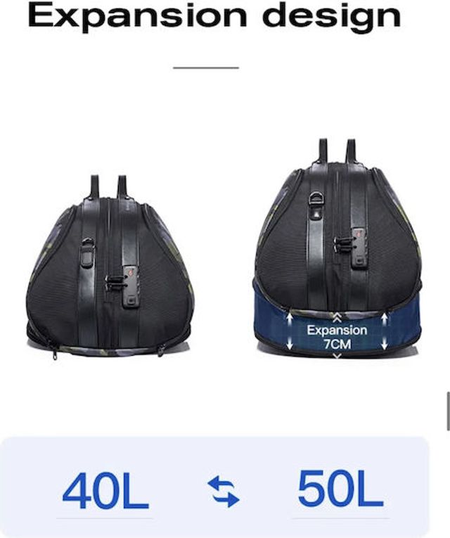 BANGE Σακ Βουαγιάζ Υφασμάτινο 50lt Μαύρο 57x24x34εκ. 77178-Black