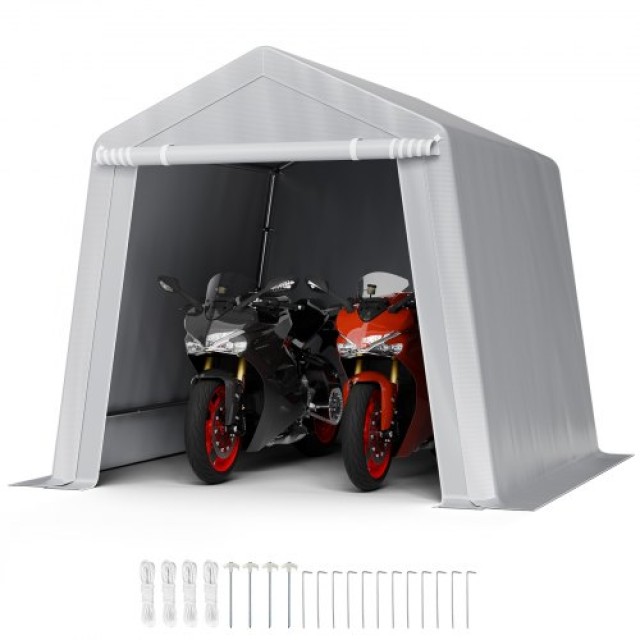 VEVOR Υπαίθριο Στέγαστρο Αποθήκευσης 8x8 ft Αδιάβροχο Στέγαστρο Οχήματος TYCWPHSJD8FTE3VZ9001V0