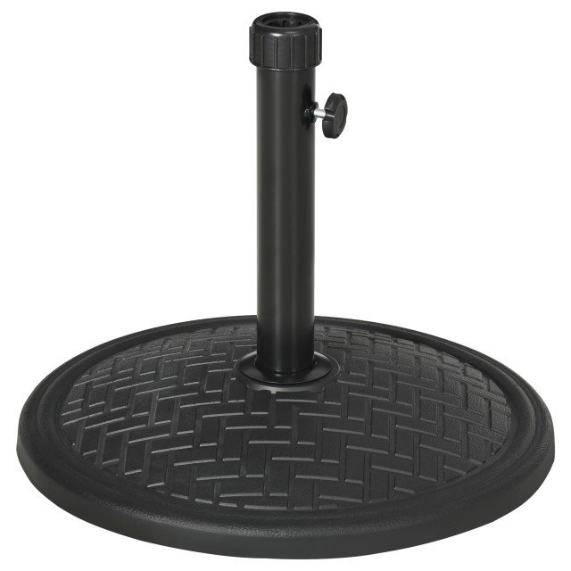 Outsunny Βάση για Ομπρέλα 14kg για Κοντάρια Ø32-38 mm, Μέταλλο και Τσιμέντο, Ø46 cm, Μαύρο 84D-245V00BK