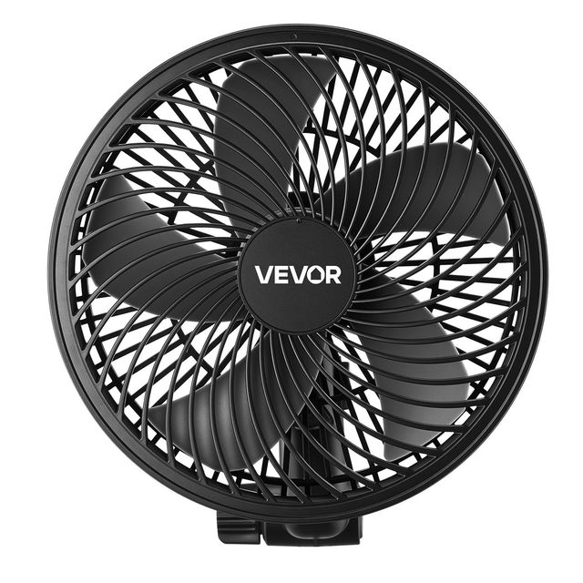 VEVOR Ανεμιστήρας Φυτών Επαναφορτιζόμενος με USB, 9 Ταχύτητες, Κυκλοφορία & Έξυπνο Έλεγχο, Μαύρος, Σετ 2 τεμαχίων JGSFSZWK6INC36GSH001V9