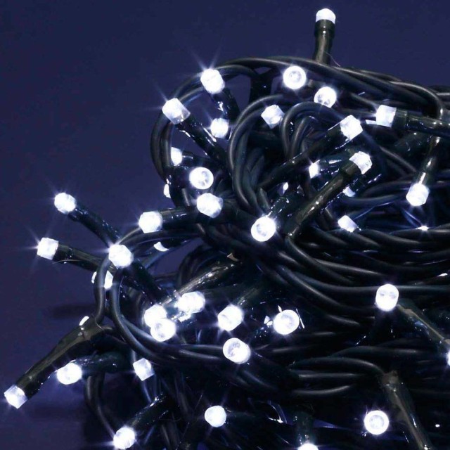 BAKAJI Γιρλάντα με 300 LED Λάμπες Ψυχρού Λευκού, Χειριστήριο 8 Λειτουργιών για Εξωτερική Χρήση 02825699